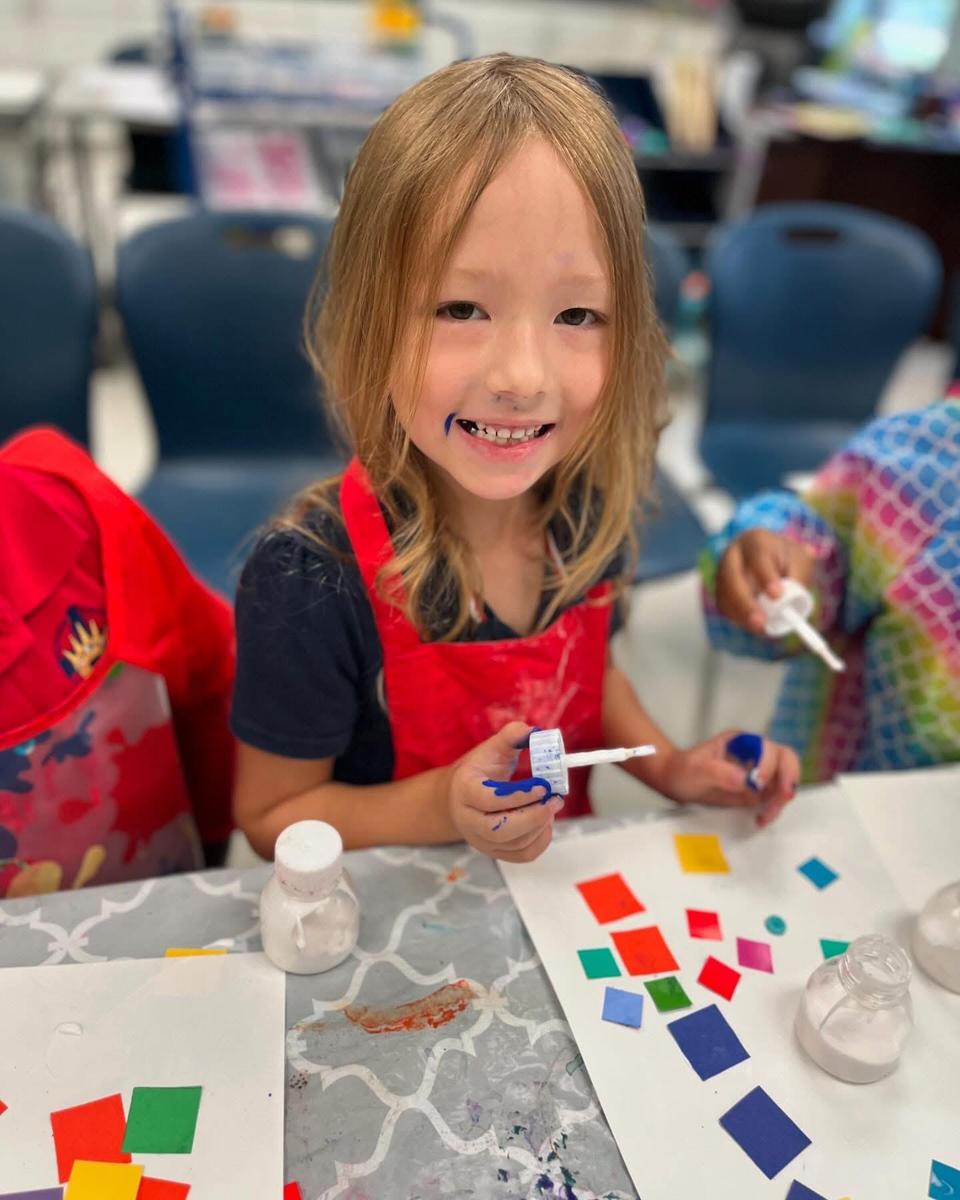 child at school