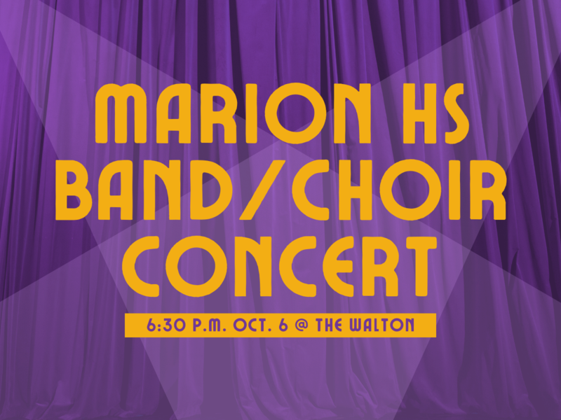 promo graphic - MHS band/choir concert fall 2025