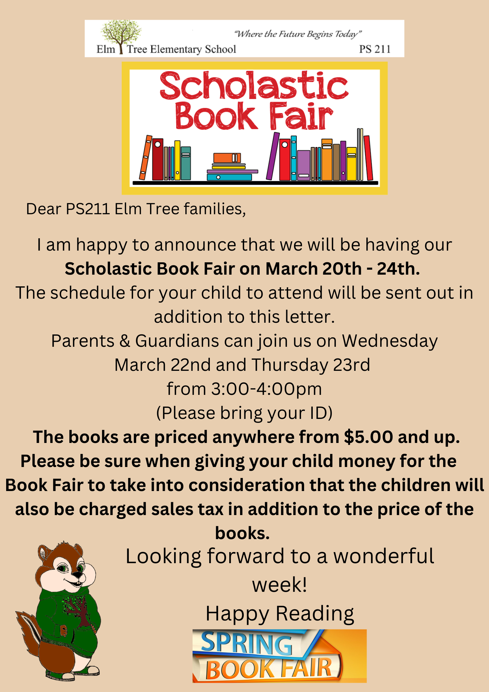 The Annual Scholastic Book Fair is Coming! – PS99Q Parents' Association