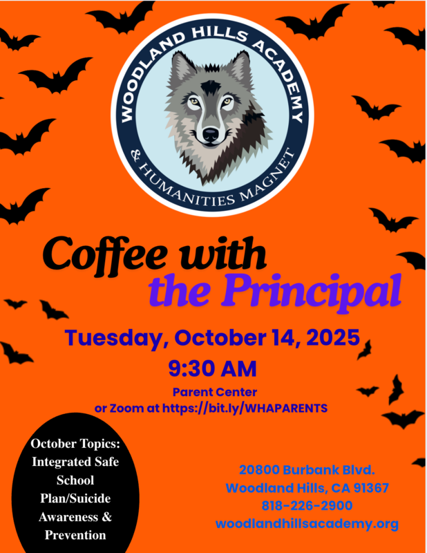 Coffee with the Principal - Tuesday, October 14 - 9:30 AM - Parent Center Featured Photo
