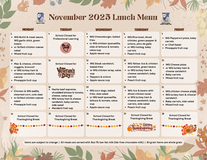 November Lunch Menu