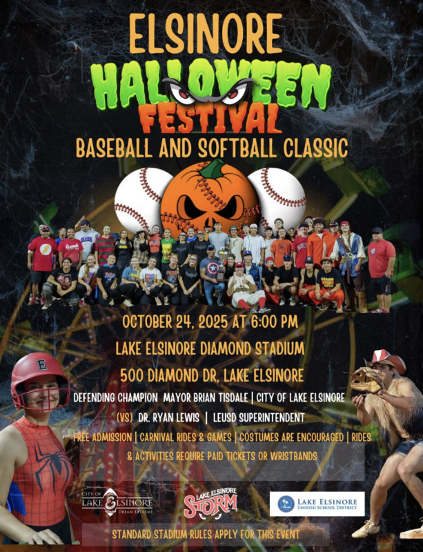 Elsinore Halloween Festival Baseball & Softball Class at Storm Stadium