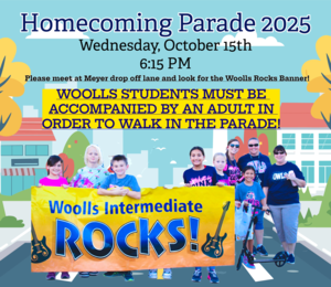 Homecoming Parade 10/15 6:15 pm