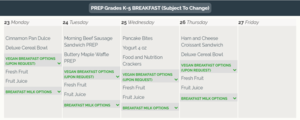 Breakfast for the Week/ ¡Desayuno para la semana!