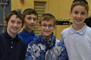 Posing for a picture together.