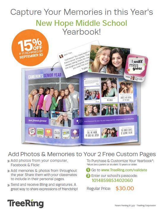 New Hope Middle School 2018-2019 Yearbook Information Featured Photo