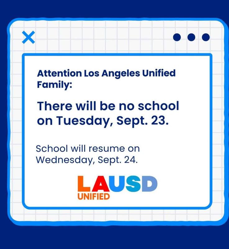 Unassigned Day-No School on Tuesday, September 23