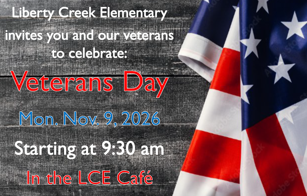 Veterans Day Celebration 11/9 @ 930am in LCE Cafe