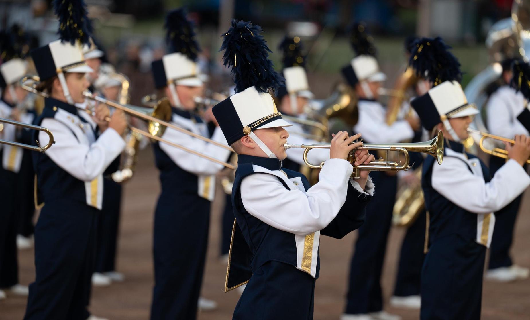 Penns Manor Band participates at Indiana County Fair's Band Night.