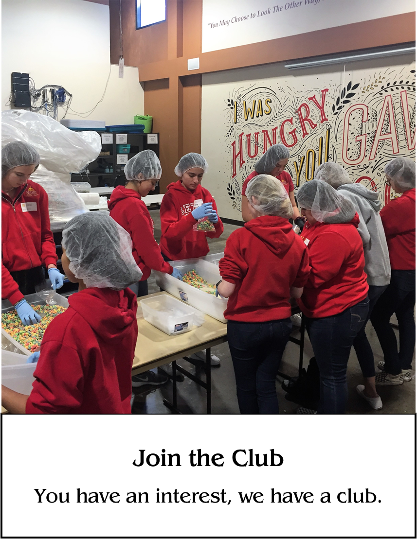 students doing service at feed my starving children