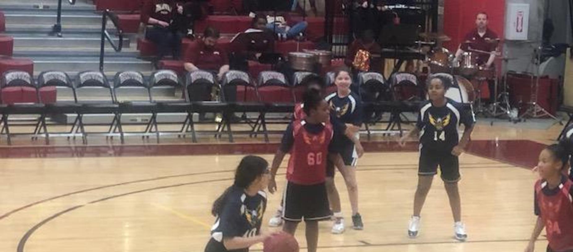 Eagles Basketball Players Scrimmaging at DU