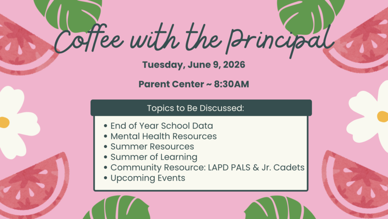 Coffee with Principal June 2026
