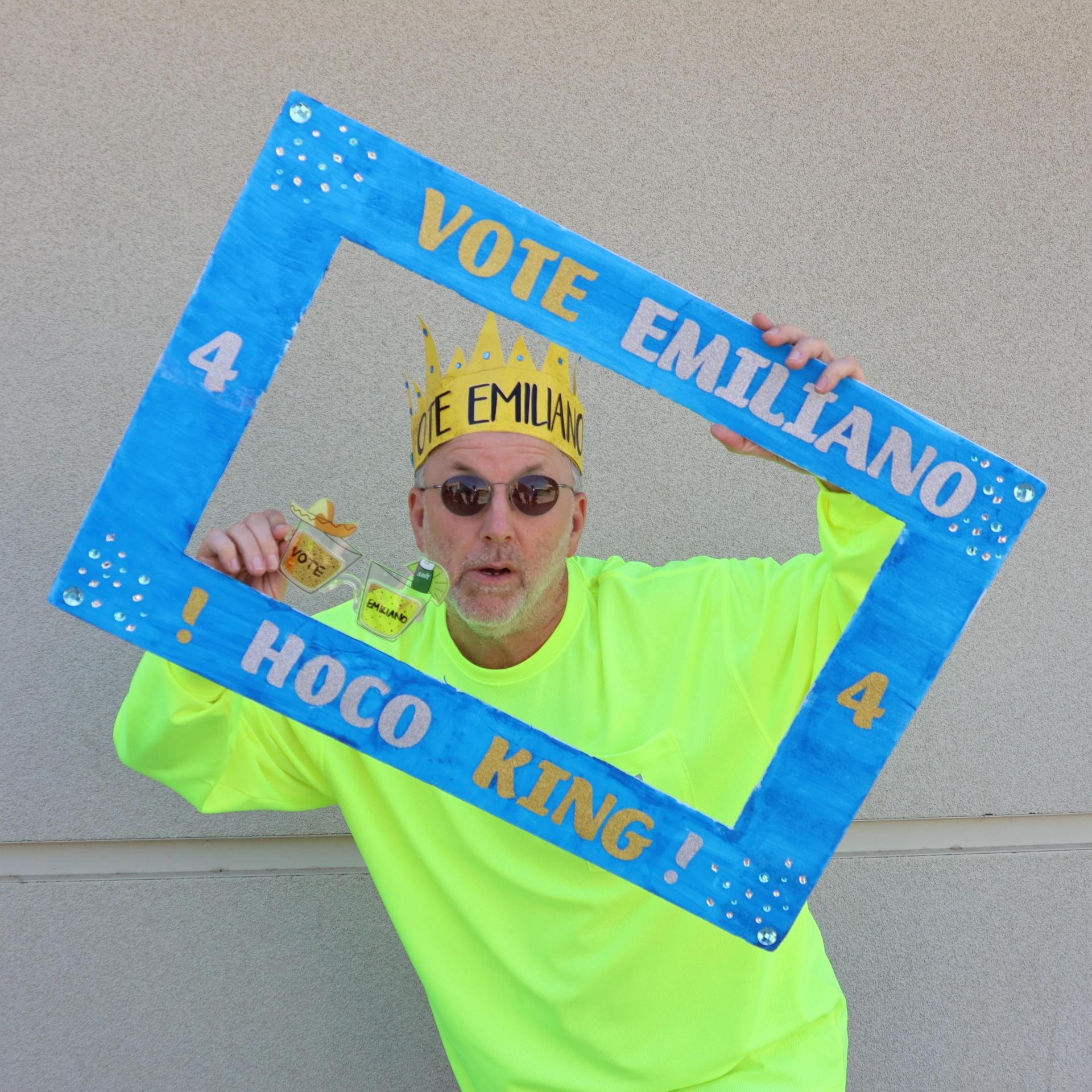 students and staff dressed up for homecoming