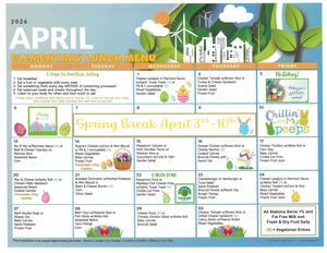 April lunch menu clip art