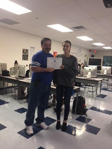 Dr. Malone & Olivia R. Senior Student of the Month