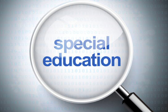 special education written underneath a magnifying glass