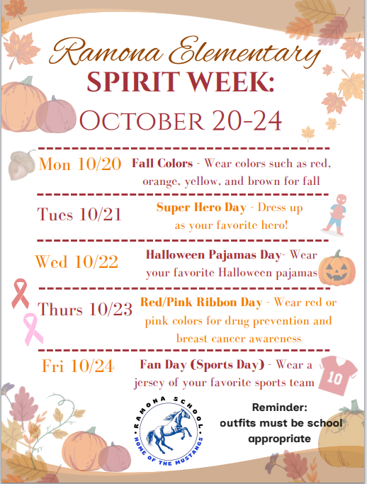 Ramona Elementary Spirit Week Featured Photo