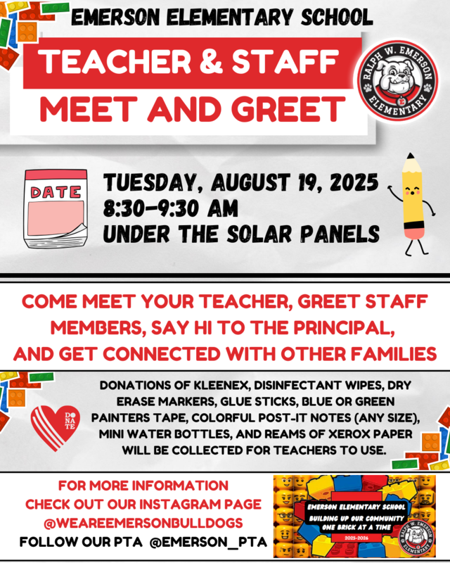 Emerson Meet and Greet: 8/19 8:30-9:30 am Thumbnail Image