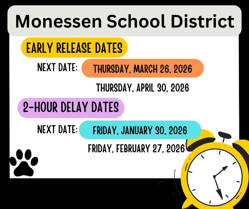 MCSD 2-Hour Early Release/2-Hour Delay Dates Featured Photo