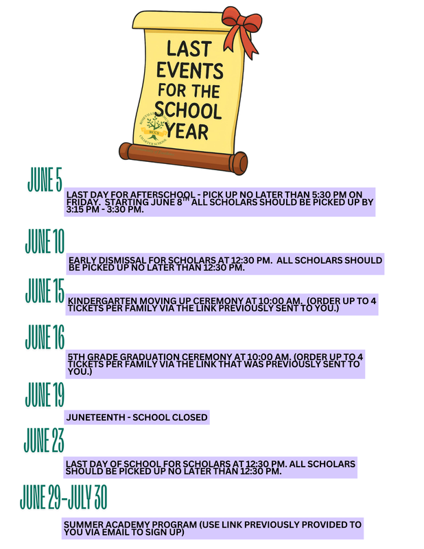 End of Year Flyer