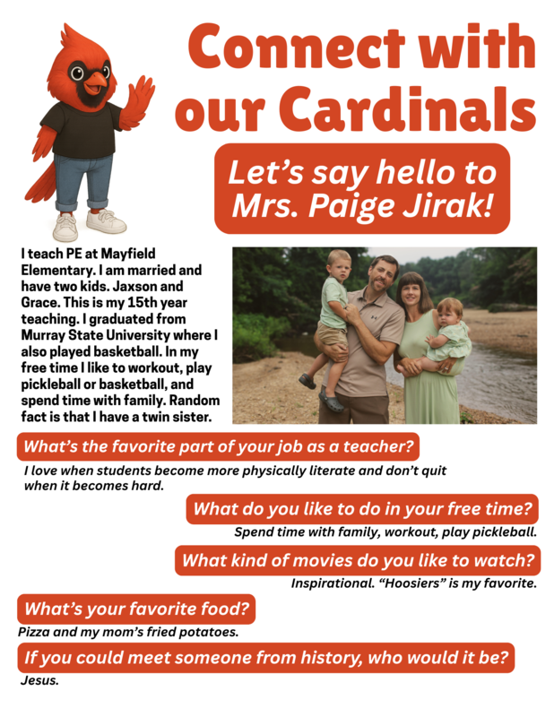 Screenshot of Jirak PDF Connect with our Cardinals