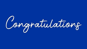 Congratulations