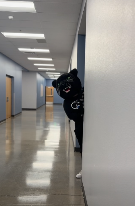 Our mascot, Prowler the Panther, is ready for school to start!
