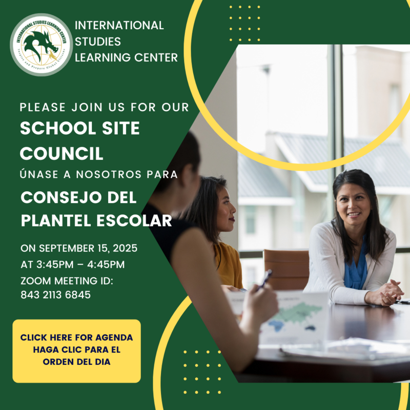 First School Site Council Meeting Flyer