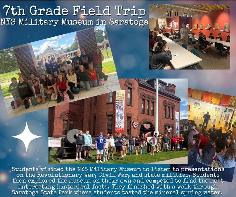 7th grade to NYS Military Museum in Saratoga