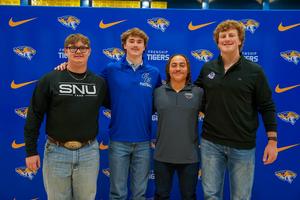 Frenship High School football players at Athletic Signing