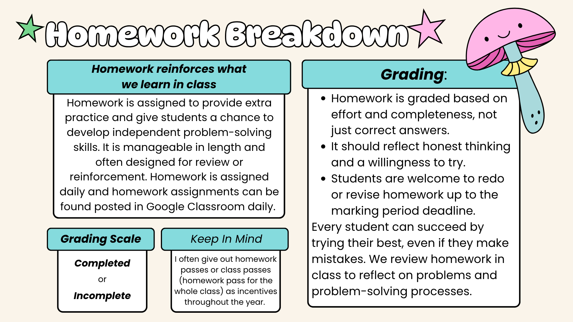 Homework Breakdown