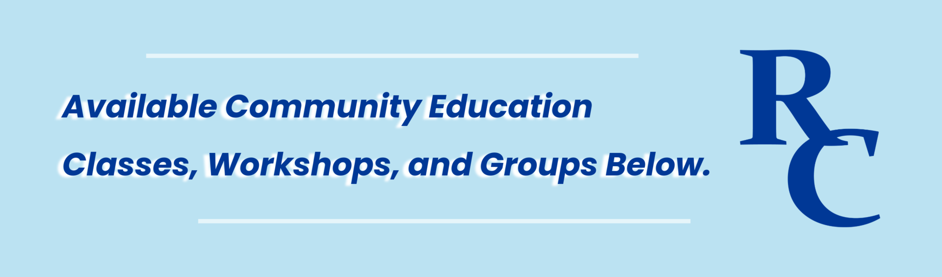 Community Education - Available Classes