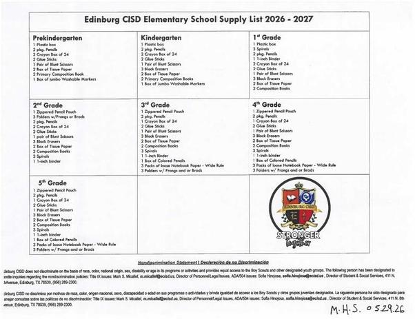 school supplies 26-27 english