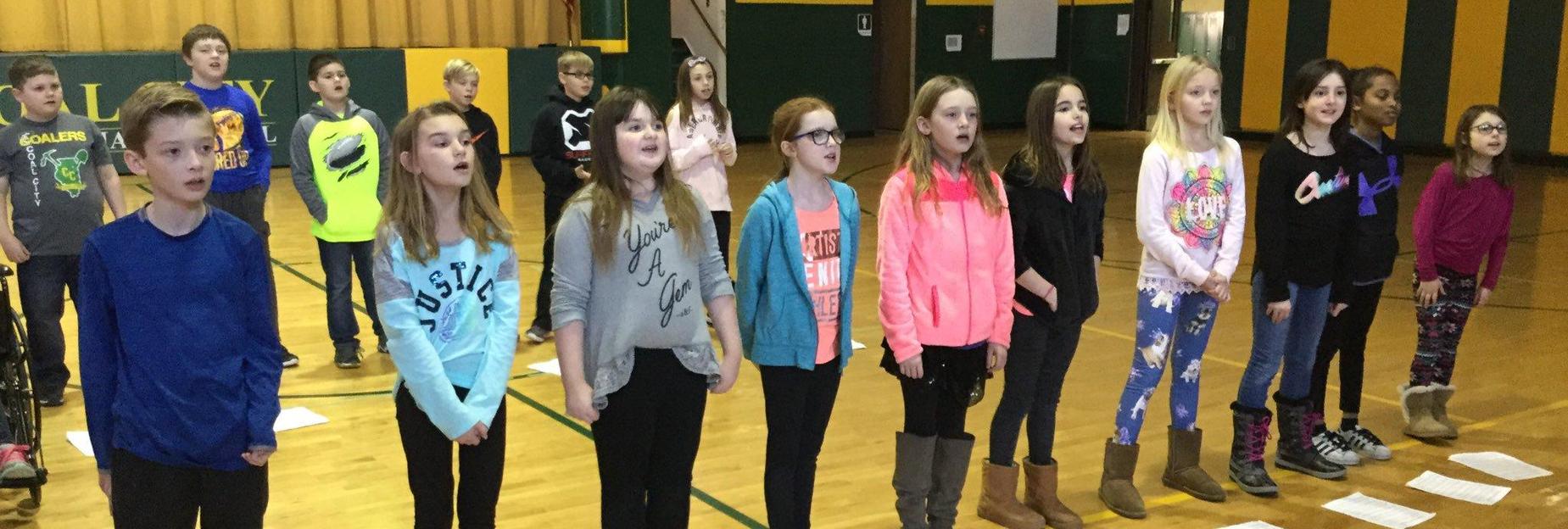 Students trying out for Beauty and the Beast
