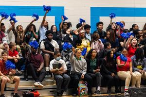 cheering at the pep rally