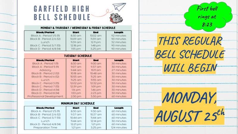 New Bell Schedule