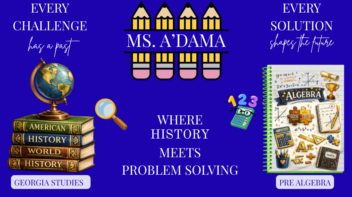 Colorful educational poster about history and problem solving.