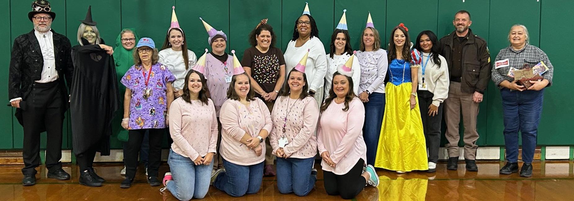SGES Staff dressed up for Halloween