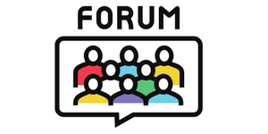 graphic that says "forum"