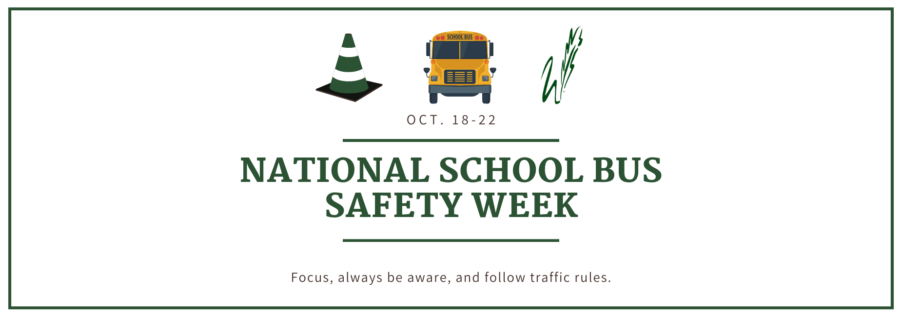 graphic describes this is national school bus safety week