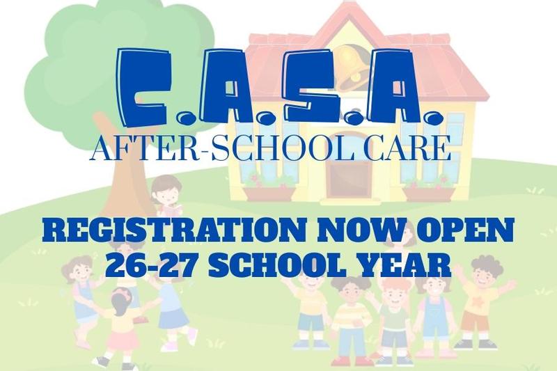 CASA logo of schoolhouse with children playing outside
