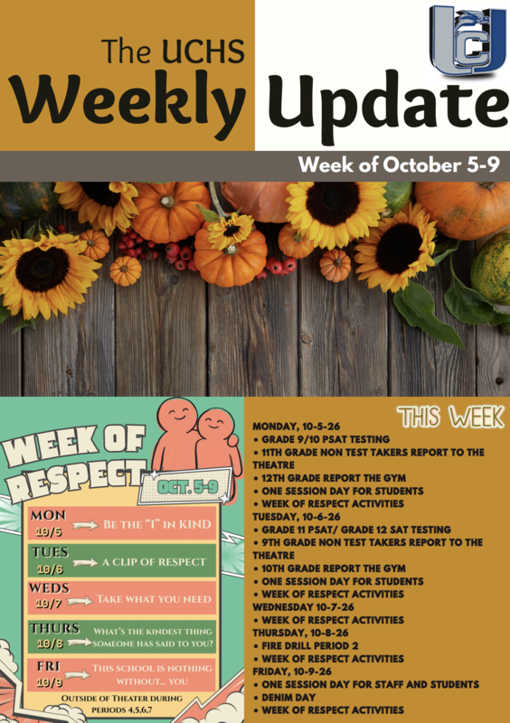 UCHS Weekly Update: October 5-9, 2026