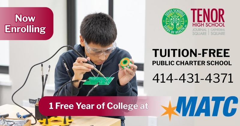 Tenor Journal Square enrollment ad. Call 414-431-4371.