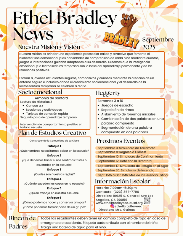 September Spanish News Letter