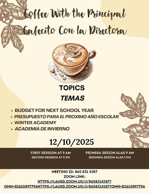 Coffee with the principal