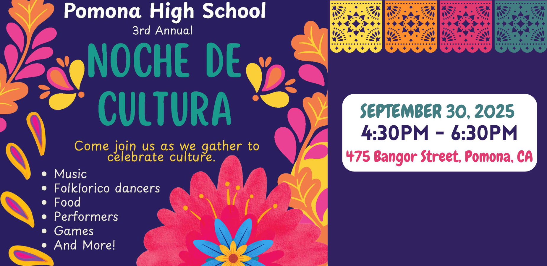 Noche de Cultura 9.30.25 at Pomona HS
