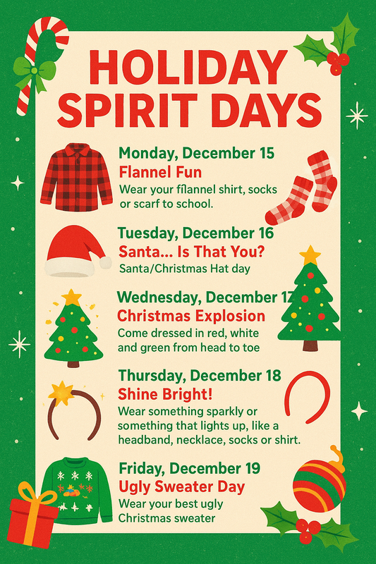 Spirit Week Calendar