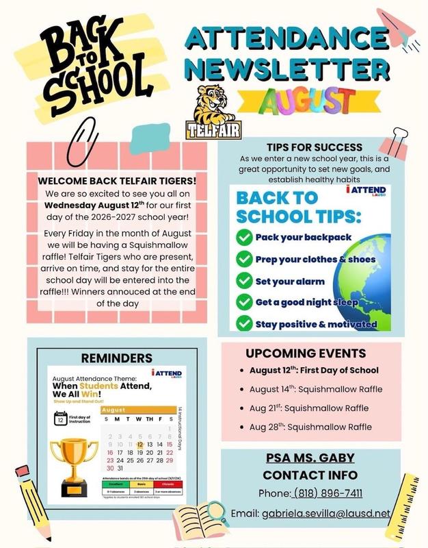 back to school attendance newsletter