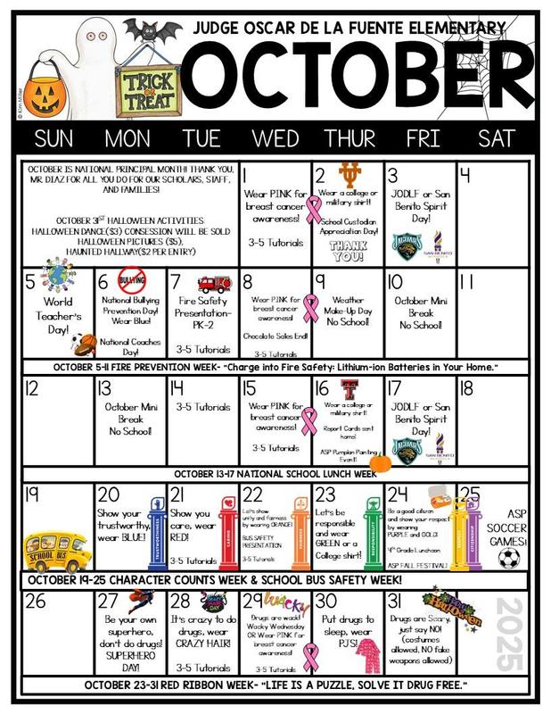 October Calendar