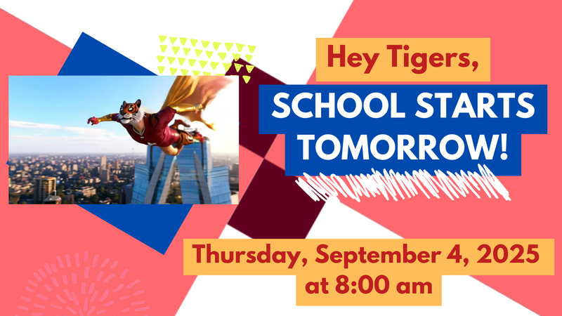 Back to School Tiger Flying